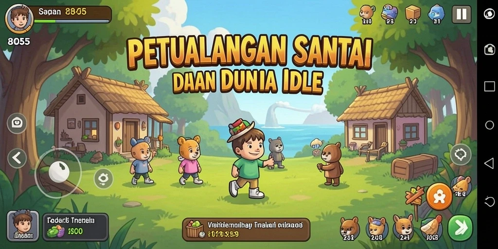 Tampilan gameplay menarik dari 8055 yang menampilkan elemen Idle.