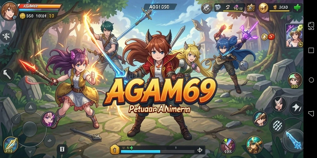 Tampilan gameplay menakjubkan dari AGAM69 yang penuh warna.