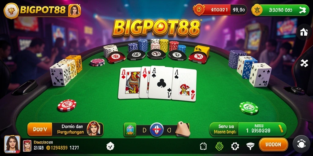 Tampilan gameplay menarik di BIGPOT88 yang penuh warna.