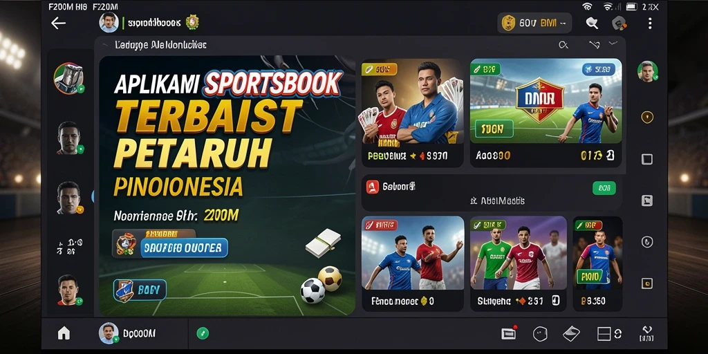 Tampilan gameplay <strong>F200M</strong> yang interaktif dan menarik untuk taruhan olahraga.