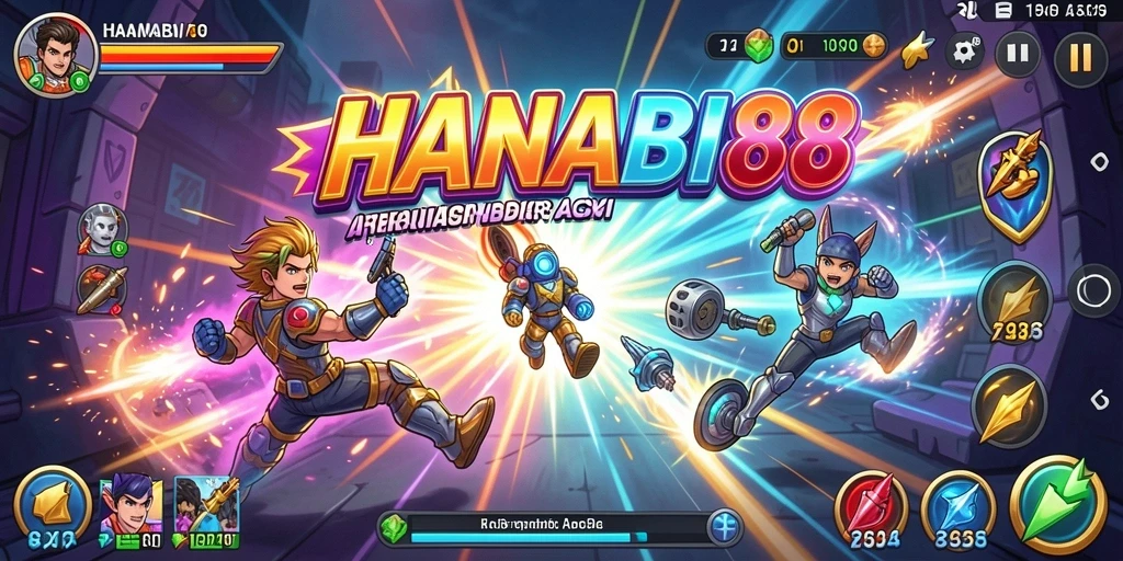 Tangkapan layar utama HANABI88 menampilkan aksi gameplay Arcade yang menegangkan.
