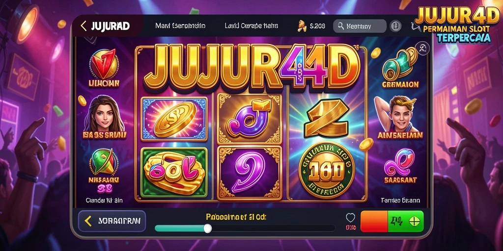 Tampilan gameplay JUJUR4D saat berputar dengan efek grafis yang menawan.