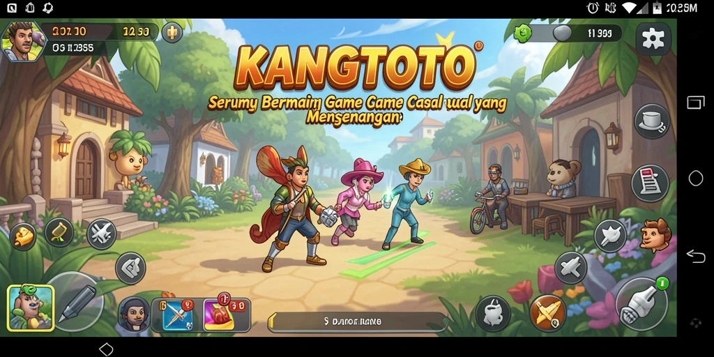 Screenshot gameplay KANGTOTO yang seru dan penuh warna.