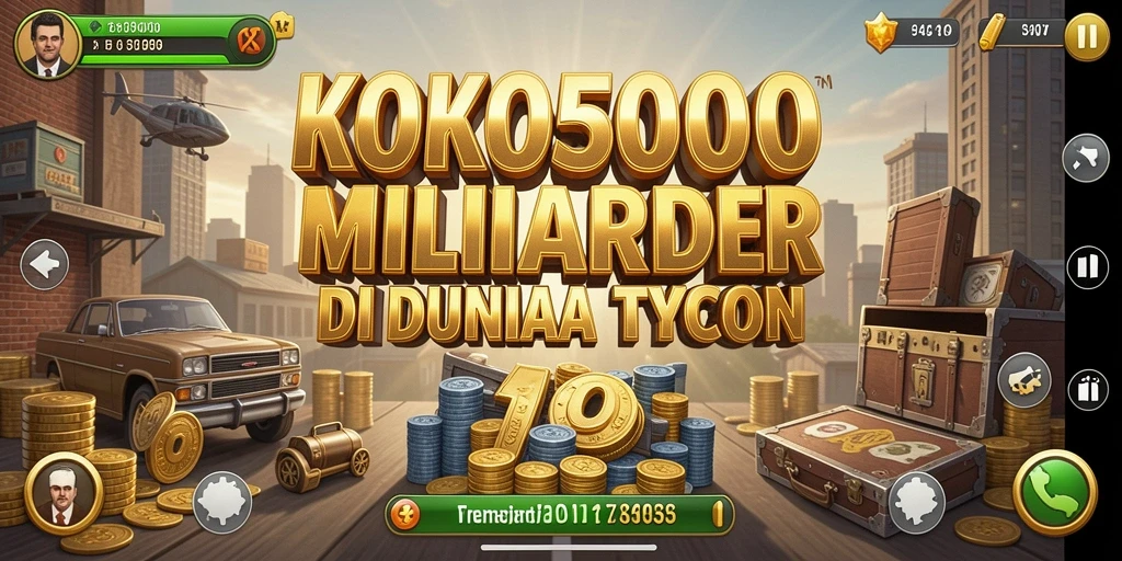 Screenshot KOKO5000 menampilkan gameplay Tycoon yang menarik dan dinamis.