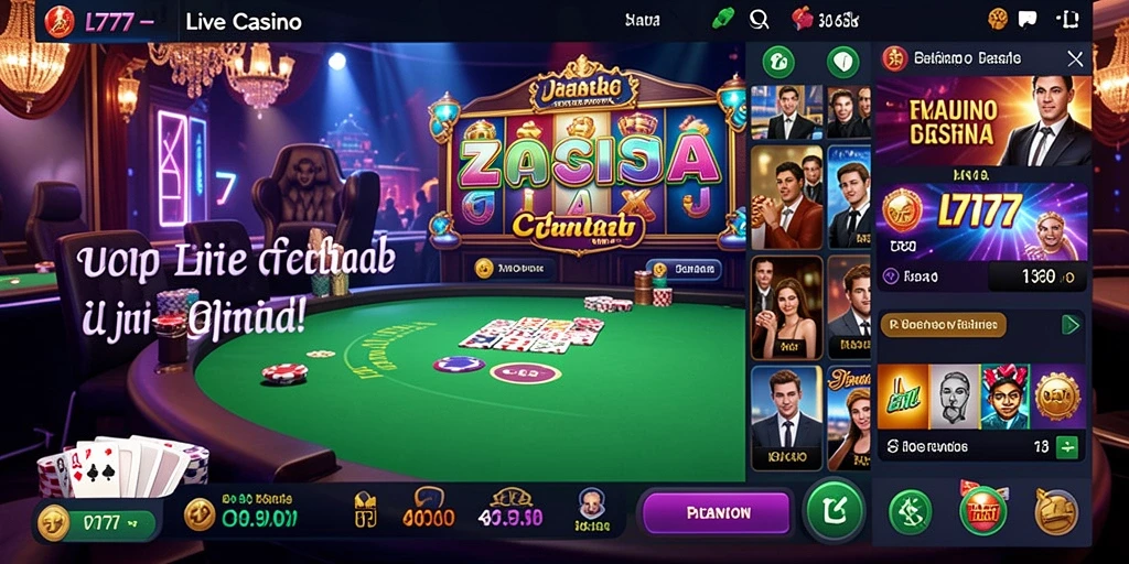 Tampilan memukau dari gameplay Live Casino di L777.