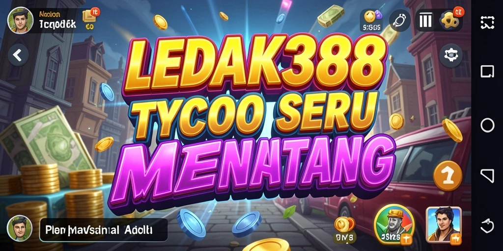 Tampilan gameplay LEDAK388 yang menonjol dalam simulasi Tycoon.
