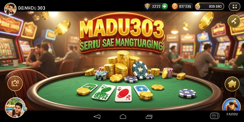 Screenshot menampilkan gameplay seru dari MADU303 dengan berbagai pilihan permainan kasino.