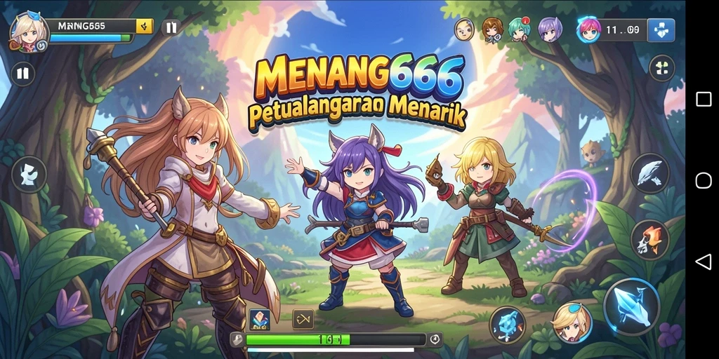 Screenshot MENANG666 menampilkan pertarungan karakter Anime yang mendebarkan.