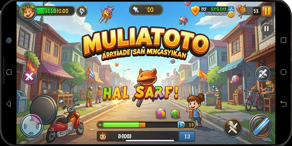 Tampilan gameplay seru dari MULIATOTO yang penuh tantangan.
