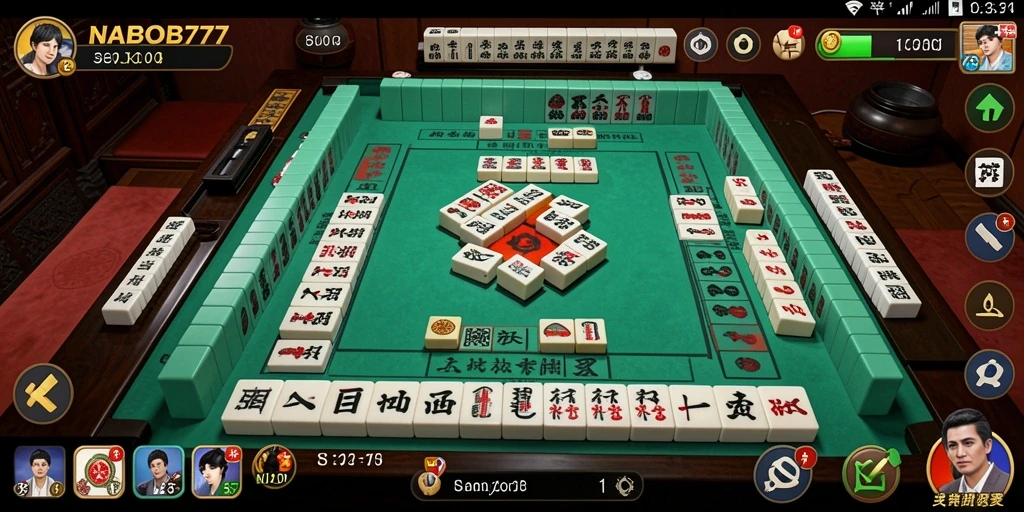 Tangkapan layar dari gameplay Mahjong yang menarik dan interaktif.