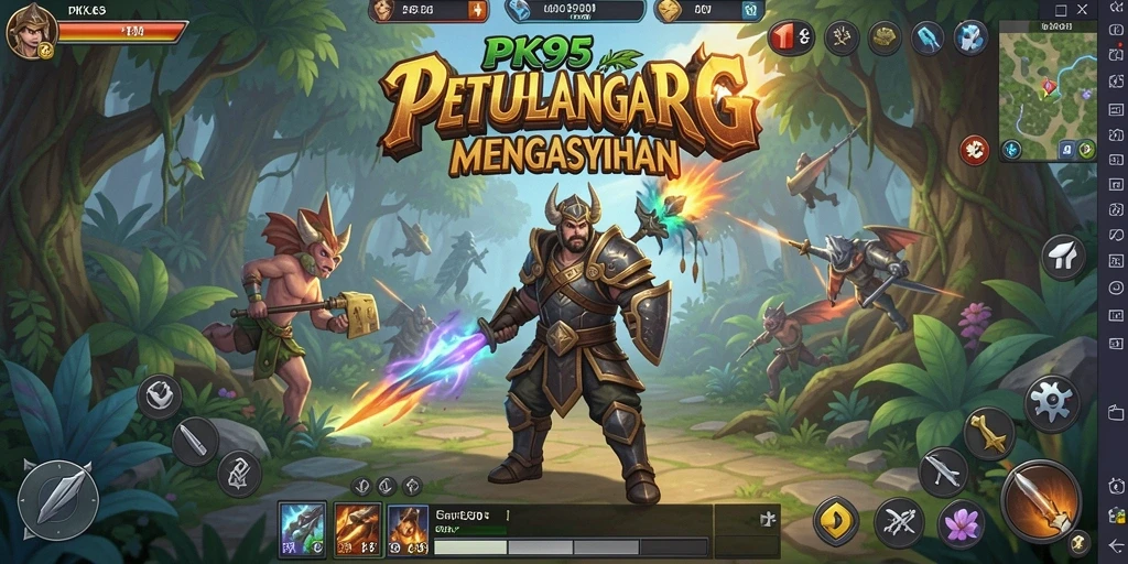 Screenshot gameplay PK95 menampilkan aksi seru petualangan RPG.