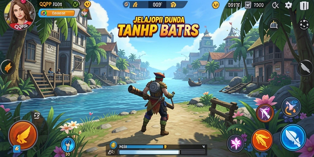Tampilan gameplay Open World yang menakjubkan di QQRP.