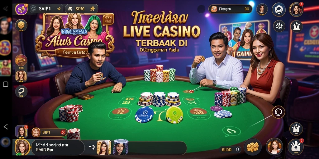 Screenshot SVIP1 menampilkan dealer profesional dan gameplay Live Casino yang menarik.