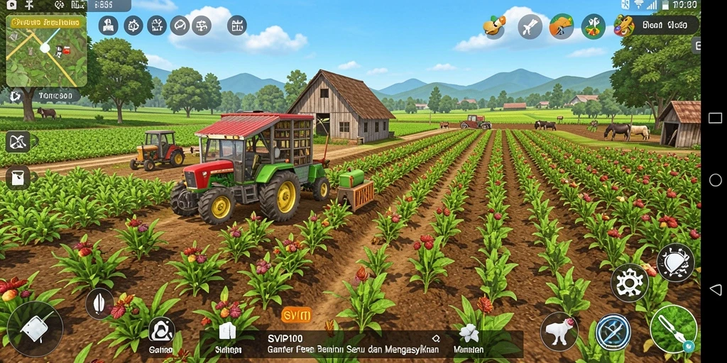 Tangkapan layar utama SVIP10 menunjukkan gameplay pertanian yang menarik.