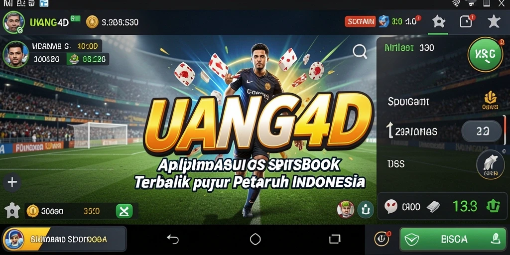 Screenshot utama UANG4D menampilkan antarmuka taruhan olahraga yang modern.